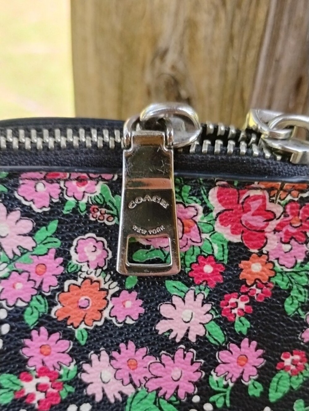 Coach Seira Full Size Floral Dome Satchel Handbag Crossbody Silver Hardware - Picture 3 of 14